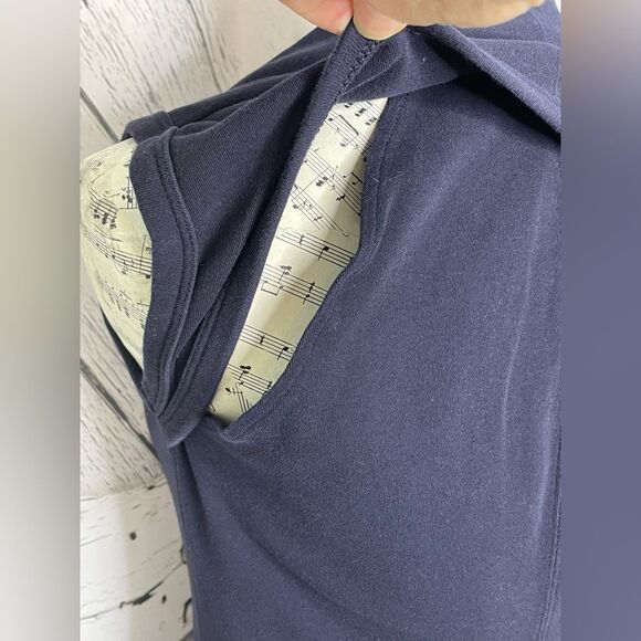 Helmut Lang Sleeveless Dress Knit Navy Size M - Picture 5 of 7